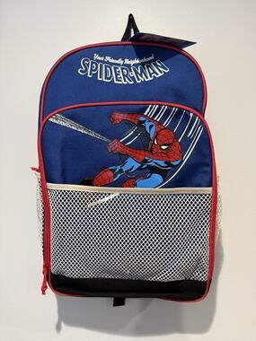 New Marvel/NBA Spider-Man Large Backpack Limited Edition Web Pockets MSRP $100